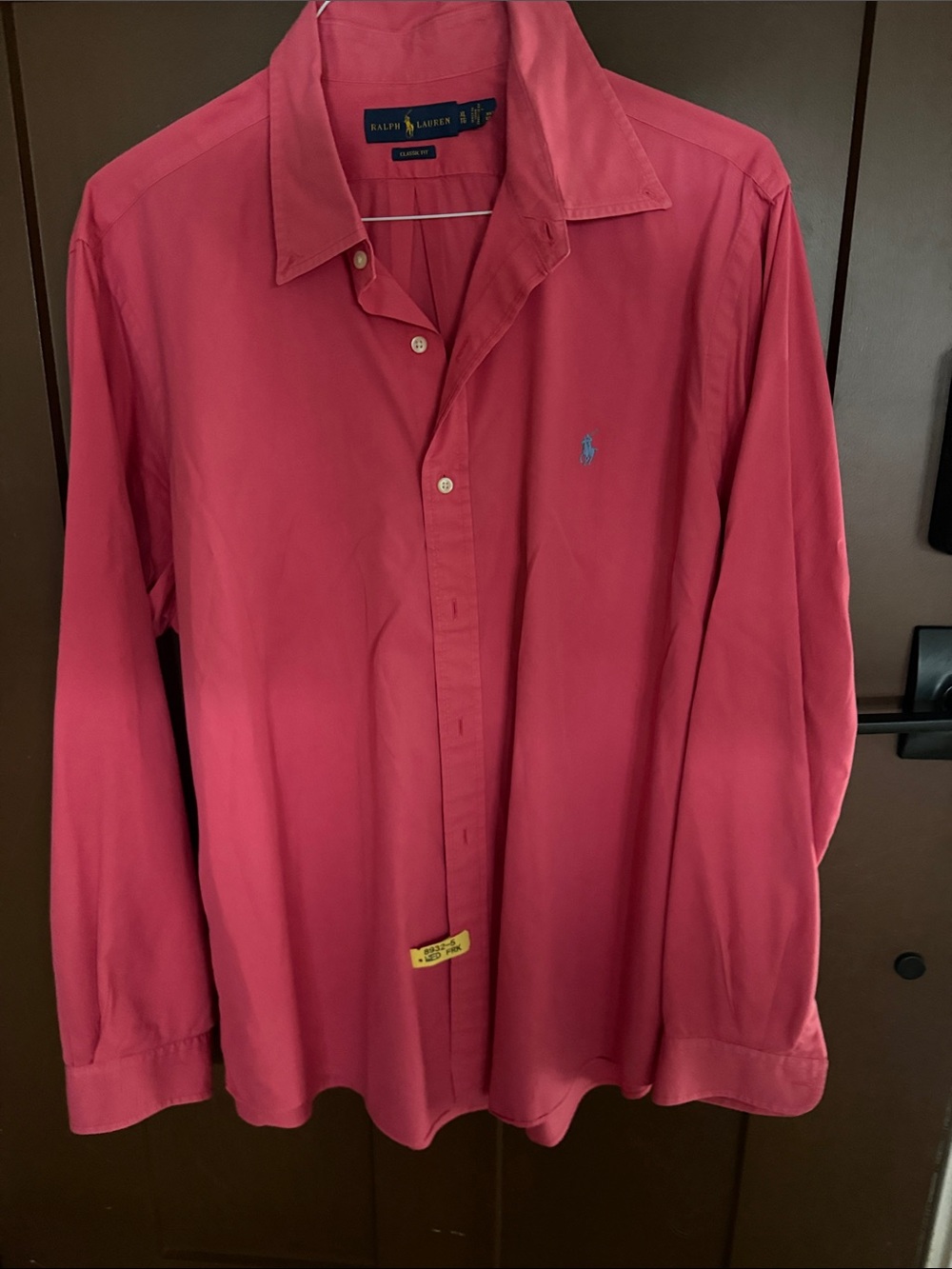 Ralph Lauren Classic Fit Button Down Shirt in Pink XL Like New